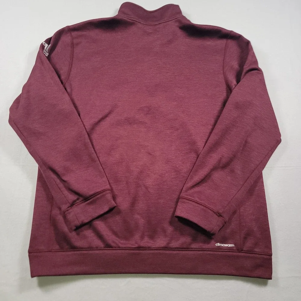 Adidas Team Issue 1/4 Zip Pullover Mens XL Maroon Heathered Texas A&M Fleece